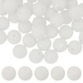 thumbnail image 1 of Uxcell 60 Pcs Cuentas de Silicona, Cuentas Redondas de 9mm Color Caramelo a Granel para Llaveros Pulseras Collares Bolígrafos Suministros de Manualidades DIY, Blanco, 1 of 7