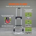 thumbnail image 4 of VEVOR Folding Hand Truck Aluminum Luggage Trolley Cart Dolly 176 lbs Bungee Cord, 4 of 10