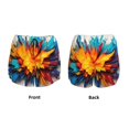 thumbnail image 3 of Horeoi Impression de Peinture Colorée Impression Shorts d'Entraînement pour Femmes pour Gym Athlétique Shorts de Course avec Poches pour Téléphone Shorts de Sport à Double Couche pour Femmes Pantalons de Yoga-Grand, 3 of 7