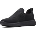 thumbnail image 4 of Clarks Womens Ezera Walk Sneaker 8.5 Black Textile Knit, 4 of 6