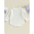 thumbnail image 4 of Bagilaanoe Newborn Baby Boys Girl Knitted Romper Sweater Long Sleeve Bodysuits Letter Embroidered Pullover 9M 12M 18M Infant Warm Jumpers Tops Fall Loose Knitwear, 4 of 9