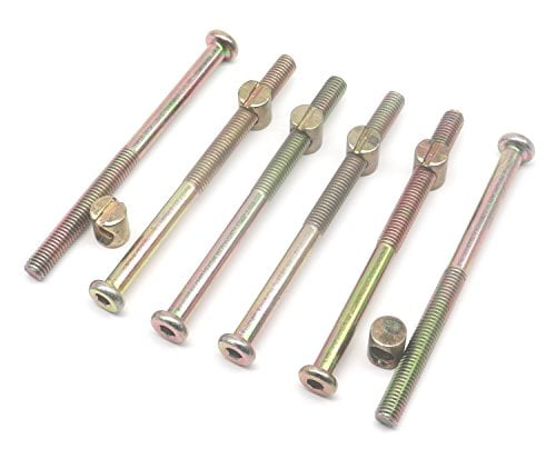 binifiMux Furniture Bolts and Barrel Nuts M8 x 120mm Hex Drive Socket Cap Fur...