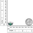 thumbnail image 6 of Gem Stone King 925 Silver and 10K Yellow Gold Green Malachite and Blue Sapphire and Lab Grown Diamond Engagement Ring for Women | 3.67 Cttw | Oval 9X7MM | Birthstone | Size 9, 6 of 6