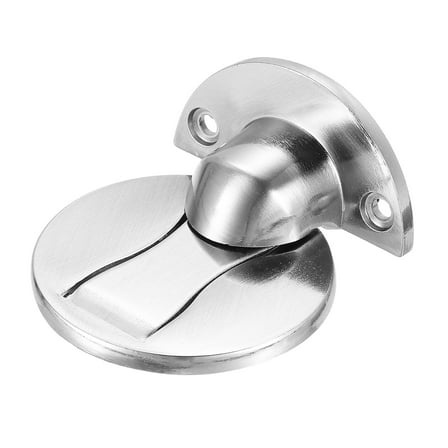 Invisible Magnet Door Stop, No Drilling Floor Mount Door Stop Holder, Silver 1 Pack