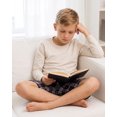 thumbnail image 6 of Pogiun Boys Pajama Shorts Soft Micro Fleece PJ Bottoms for Kids Printed Plaid Design Boy's Sleepwear Black/White/Red 8-10y, 6 of 7