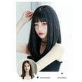 thumbnail image 4 of Women Straight Black Long , Synthetic Long  Lightweight  Looking Elastic Net  for Daily for Lady, 4 of 8