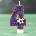 thumbnail image 1 of Blue Number Candles Red Edge Football Design Creative Digital Birthday Cake Decoration, 1 of 5