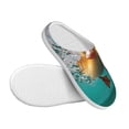 thumbnail image 3 of Yiaed Underwater Swimming Duck Print Slippers Fuzzy Warm Cozy Slippers Non Slip House Slippers For Indoor Outdoor Slippers House Slippers-8, 3 of 7