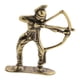 thumbnail image 1 of Figura de soldado de latón pequeño, figura de guerrero en miniatura, modelo a escala, recuerdo de fiesta con arco, 1 of 8