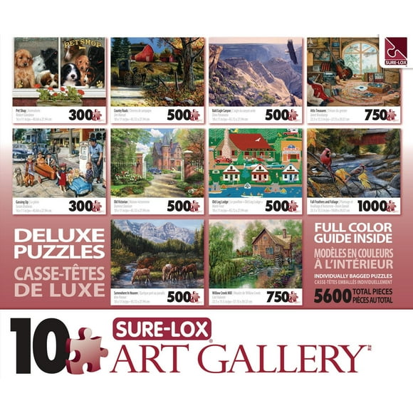 Sure-Lox Art Gallery 10-in-1 Deluxe Puzzle Pack