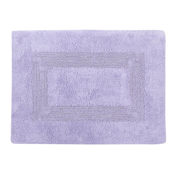 Mainstays Racetrack 100% Cotton Lilac Bath Rug, 17" x 24"