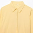 thumbnail image 6 of FRSASU Womens Fall/Winter Shirt Casual Turndown Collar Long Sleeve Linen Button Down Loose Blouse Tops Yellow XS(XS), 6 of 7