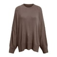 thumbnail image 4 of UAYOTSE Sweaters for Women Oversized Crewneck Long Sleeve Chunky Knit Pullover Sweaters Tops Trendy Fall Outfits(A186-Brown,XL), 4 of 5
