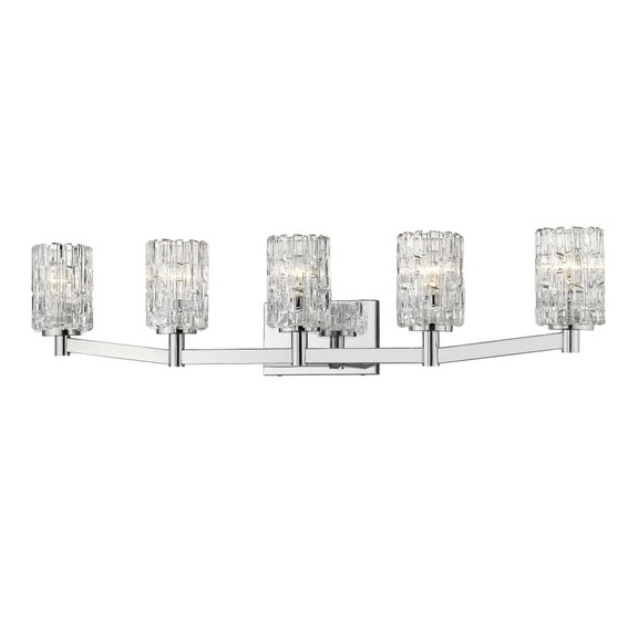 5 Light Bath Vanity In Contemporary Style 40.75 Inches Wide By 9.25 Inches High-Chrome Finish Z-Lite 1931-5V-Ch