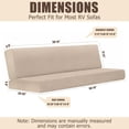 thumbnail image 2 of RV Couch Covers for Sofa Bed,2 Piece Washable Backrest & Seat Armless Sofa Couch Covers Stretch Furniture Protector with Elastic Bottom for Jackknife Sleeper Sofas (Khaki), 2 of 7