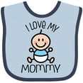 thumbnail image 3 of Inktastic I Love My Mommy Baby Boy Boys Baby Bib, 3 of 4