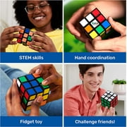 Rubik’s Cube, Original 3x3 Cube with Removable Stickers for Customization in Fun Patterns, Problem-Solving Brain Teaser, Ages 8+
