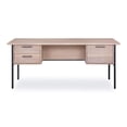 thumbnail image 2 of 71-inch Large Mountain White Wood Veneered Desk with Finished Back, 2 of 4