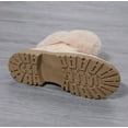 thumbnail image 2 of Women's Beige Suede Ankle Boots with Faux Fur Cuff - Warm & Stylish Winter Footwear, 2 of 8