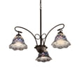 thumbnail image 6 of Meyda Tiffany 110685 Tiffany Peacock Feather 3 Light 32" Wide Chandelier - MultiColor, 6 of 7