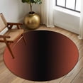 thumbnail image 3 of 5ft Round Rug, Red Black Ombre Non-Skid Rubber Backing Large Area Rugs - Living Room Bedroom Home Office, Modern Gradient Abstract Art Indoor Floor Mat Carpets Washable Rug, 3 of 9