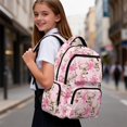 thumbnail image 6 of Garronmavis Pink Deer Bow Kids Backpack 17 Inch Kawaii School Backpack for Girls for Elementary Ages 9-12, Pink Breathable School Bag with Padded Tablet Sleeve & Multi-Pockets, 6 of 7