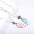 thumbnail image 2 of 2pcs/set Sequin Stitching Heart Broken Best Friends Necklace Pendant Chain, 2 of 5