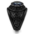 thumbnail image 6 of TK414707J - IP Black(Ion Plating) Stainless Steel Ring with Synthetic Synthetic Glass in Sapphire, 6 of 7