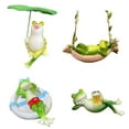 thumbnail image 5 of NOVELAR Cheerful Frog Figurine with Hook, 5.12 x 2.36 in, Compact Space-Smart Decor, Ideal Gift for Nature Lovers, Enhances Living Rooms, Studies, or as a Souvenir, 5 of 7