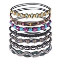 thumbnail image 2 of 7 Pack Handmade Rhinestone Crystal Beaded Elastic Headbands Jewelry Hair Bands Accessories for Women Girls Brides, 2 of 4