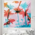 thumbnail image 1 of Tropical Tapestry, Coconut Palm Tree Silhouettes Exotic Island Summer Beach Art, Fabric Wall Hanging Decor for Bedroom Living Room Dorm, 5 Sizes, Dark Coral Turquoise, by Ambesonne, 1 of 1