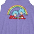 thumbnail image 2 of Cat in the Hat - Thing 1 2 Rainbow - Toddler and Youth Girls A-line Dress, 2 of 4