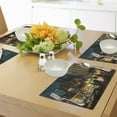 thumbnail image 4 of Ambesonne Night Place Mats Set of 4, City Street Colorful Art, Standard Size, Multicolor, 4 of 6
