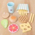 thumbnail image 5 of White Juego de comida para juego de imitación para niños pequeños, juego de cocina de madera, accesorios de cocina de juguete, 5 of 5