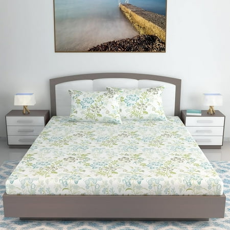 King Size Double Bedsheet With 2 Pillow Covers – 108 X 108 Inches Multicolor | Ideal For Gifting Diwali Dussehra – Soft & Smoothing Touch Bedsheet