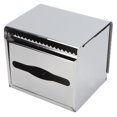 thumbnail image 3 of Caja de pañuelos de acero inoxidable de estilo moderno, duradera, con acabado de espejo 304 de primera calidad, para cocina, baño y dormitorio, 3 of 8