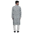 thumbnail image 3 of Atasi Button Down Asymmetric Printed Long Sleeve Rayon Kurta Pyjama Set, 3 of 4