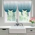 thumbnail image 4 of Blue Ombre Balloon Curtains for Living Room/French Door, Contemporary Gradient Abstract Art Tie Up Curtains 63 Inch Length Energy Saving Kitchen Curtains Shades for Windows 42"x63", 4 of 8