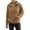Brown, variant on WTXUE Women's Oversized Cable Knit Pullover Sweatshirts Quarter Zip Collared Fleece Lined Jacket Fall Winter Fashion Warm Trendy Sweater for Cold Weather Beige L