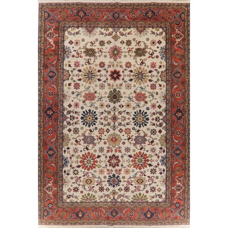 Large Ivory Floral Indo Heriz Indian Oriental Area Rug Hand Knotted Wool Carpet 12x18 Walmart Canada