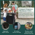 thumbnail image 5 of Keter Unity 40 Gal Grilling Bar Cart w/ Circa 37 Gal Round Deck Box, Brown, 5 of 12