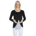 thumbnail image 3 of LVMA3510 - Women Long Sleeve Nursing Maternity Blouse, 3 of 8