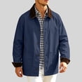 thumbnail image 3 of Lutiedan Mens Button down Jackets Fall Lightweight Vintage Barn Jacket Long Sleeve Corduroy Lapel Outwear with Pockets S-XXL, 3 of 7