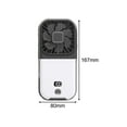 thumbnail image 4 of Ventilador de escritorio Ventilador plegable Refrigeración de bajo ruido Velocidad de 4 velocidades Ventilador de mano duradero ajustable Ventilador Blanco negro, 4 of 9