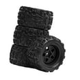 thumbnail image 2 of 4 Pieces RC Wheels Rims Tires Aggressive Tooth Pattern for 1:18 RC Car Accessories Replacement Parts, 2 of 9