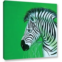 Lindsey Janich "Zebras Green" Gallery-Wrapped Canvas