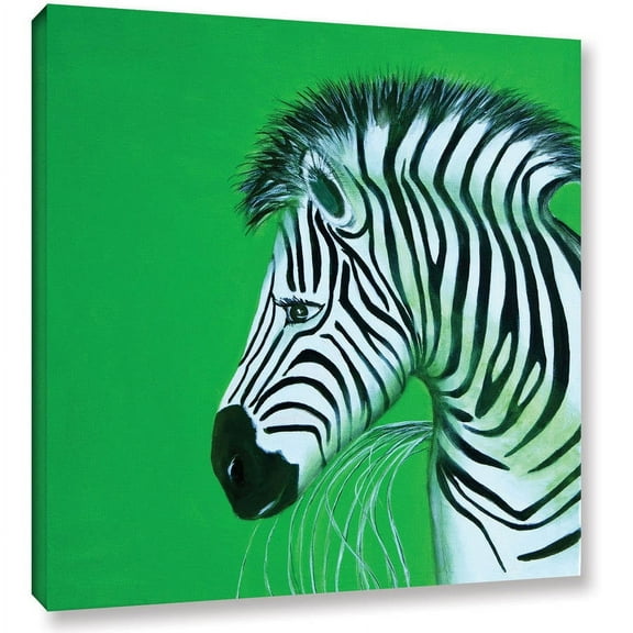 Lindsey Janich "Zebras Green" Gallery-Wrapped Canvas