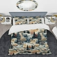 thumbnail image 2 of Designart "Pattern Of Winter Landscapes In White And Blue" Flowers Bedding Covert Set - Traditional Bed Set With 1 Sham, 2 of 5
