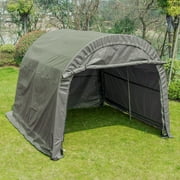 Outdoor 10x10x8 FT Carport Canopy Tent Car Storage Shelter Garage Gray