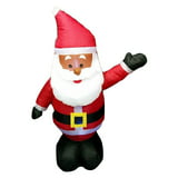 Black African American Santa Claus 4' Inflatable Airblown Christmas ...